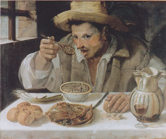 The Beaneater (1580-90) by Annibale Carracci, oil on panel, Galleria Colonna, Rome