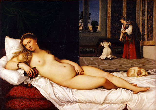 Venus of Urbino (1538) by Titian, oil on canvas, Galleria Uffizi, Florence