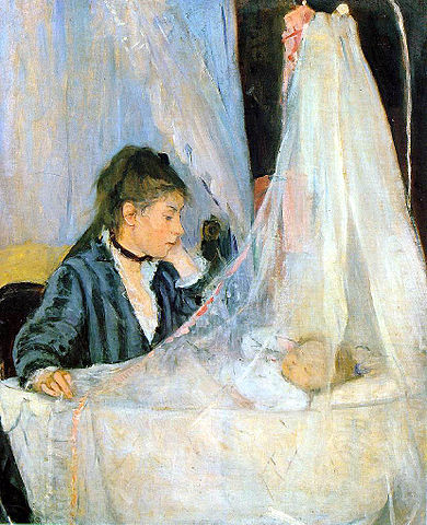 The Cradle (1872), Berthe Morisot, oil on canvas, Musée d'Orsay, Paris