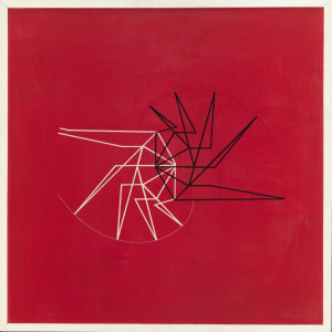 Visible Ideal (1956) by Waldemar Cordeiro, acrylic on masonite, Colección Patricia Phelps de Cisneros ©