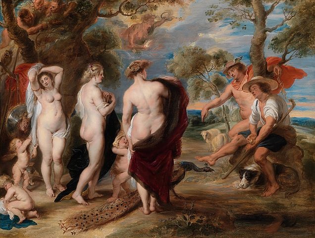 The Judgement of Paris (c.1636) by Peter Paul Rubens, oil on panel, National Gallery, London