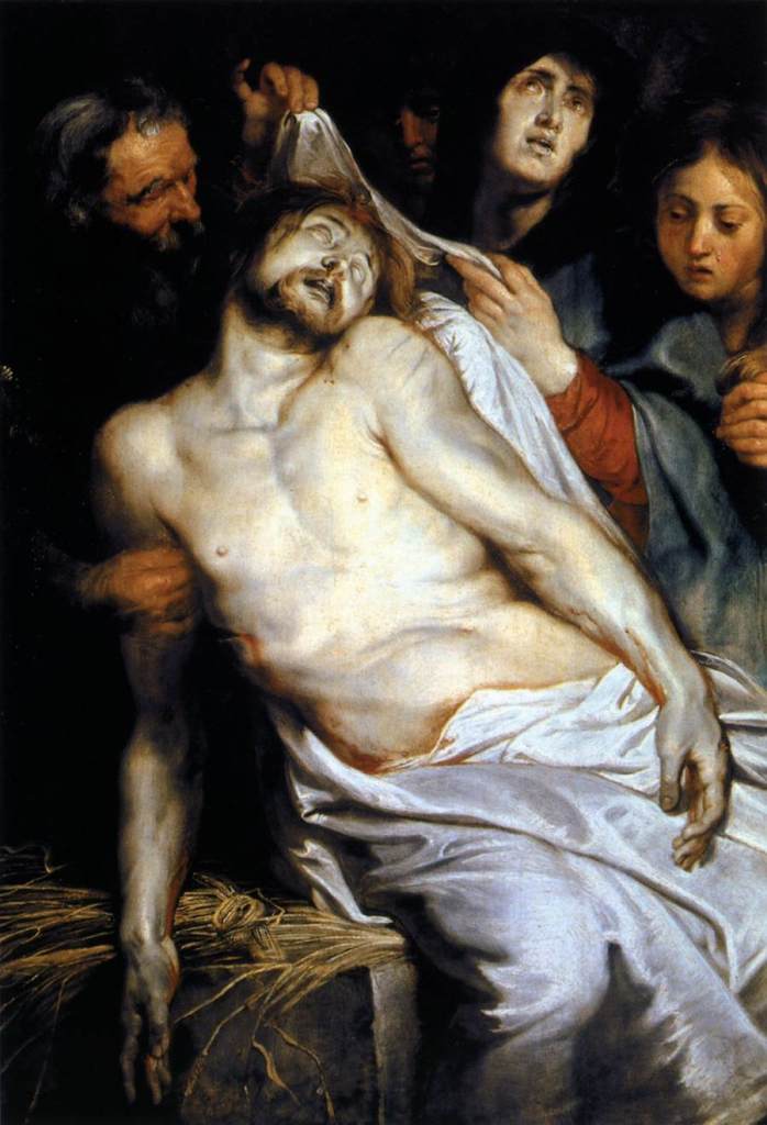 Christ on the Straw (1617-1618) by Peter Paul Rubens, oil on panel, Royal Museum of Fine Arts, Antwerp