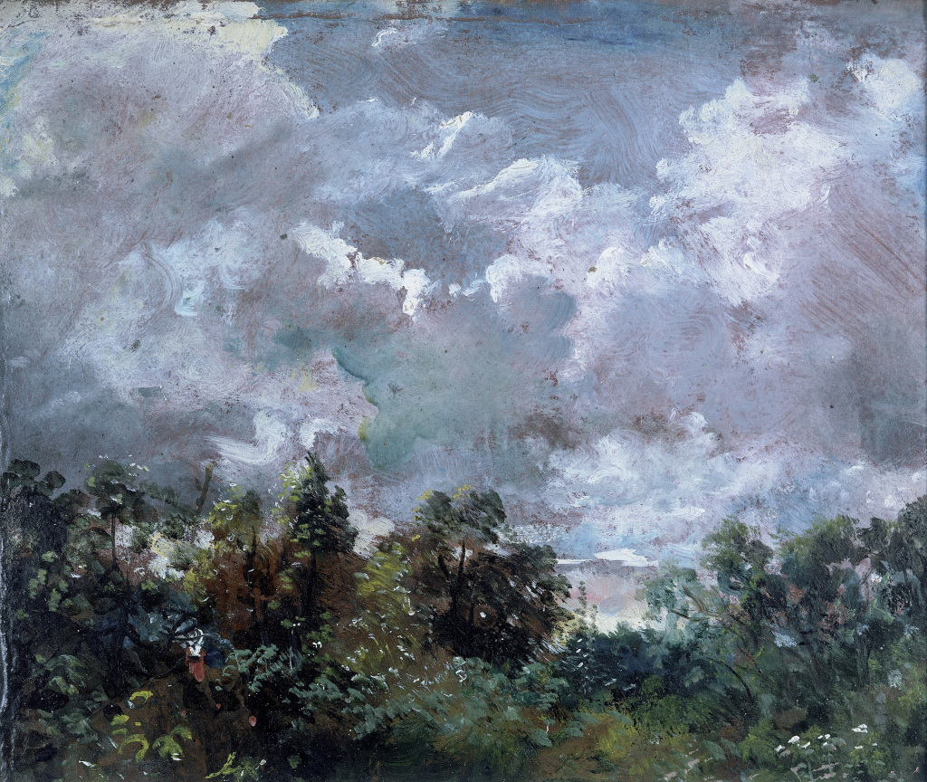 'Study of Sky and Trees' (c.1821) by John Constable, oil on paper, c.1821 ∏ The Victoria and Albert Museum, London