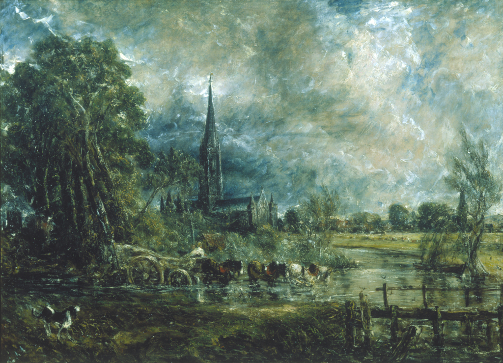 Salisbury Cathedral, Wiltshire, from the Meadows (1831) by John Constable, © Guildhall Art Gallery, City of London Corporation
