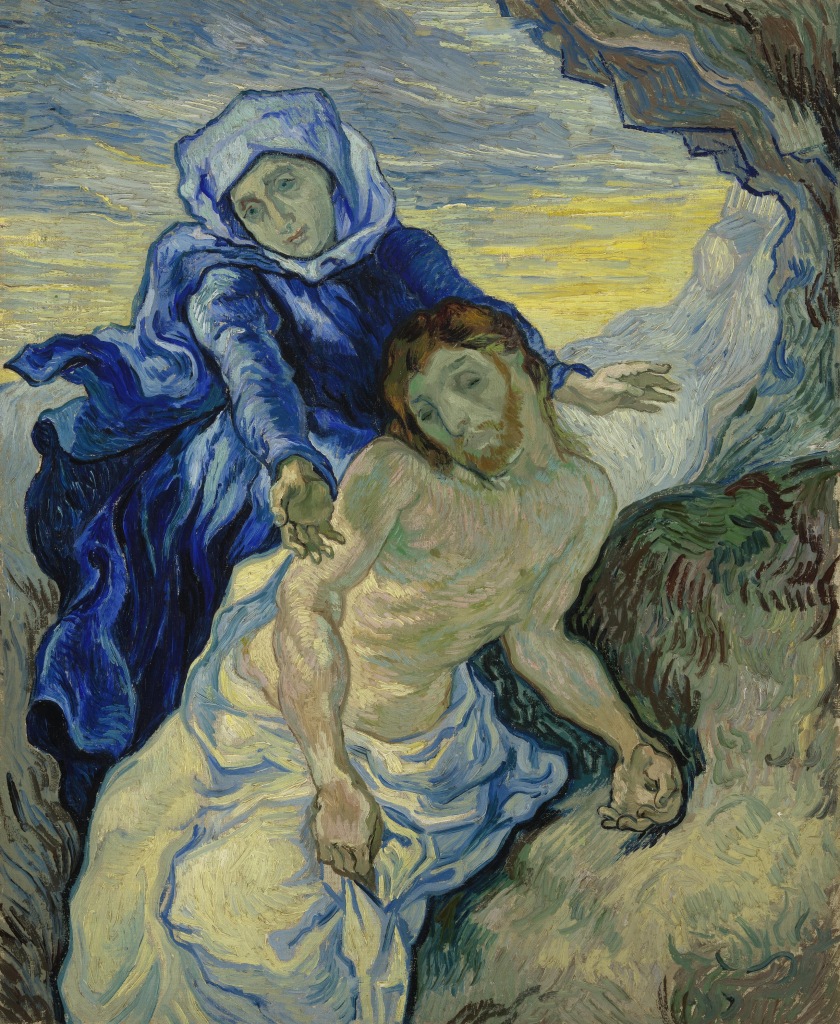 Pietà (after Delacroix) (1889) by Vincent Van Gogh, oil on canvas, Vincent Van Gogh Museum, Amsterdam (Vincent van Gogh Foundation)
